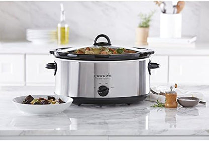 7 Quart Oval Manual Slow Cooker – Stainless Steel - Curated Catalog B8