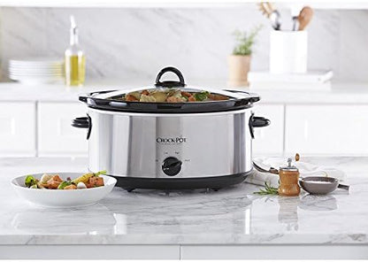 7 Quart Oval Manual Slow Cooker – Stainless Steel - Curated Catalog B8