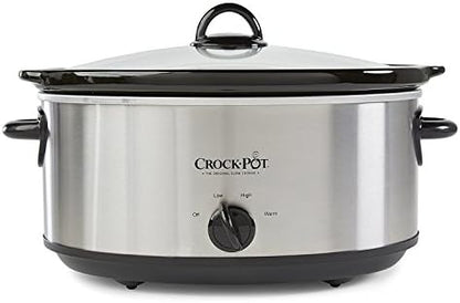 7 Quart Oval Manual Slow Cooker – Stainless Steel - Curated Catalog B8
