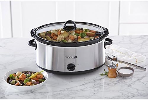 7 Quart Oval Manual Slow Cooker – Stainless Steel - Curated Catalog B8