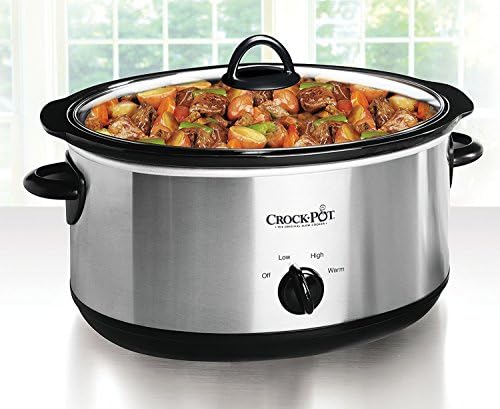 7 Quart Oval Manual Slow Cooker – Stainless Steel - Curated Catalog B8