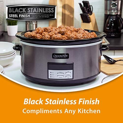 8 Quart Programmable Slow Cooker with Auto Warm - Curated Catalog X3