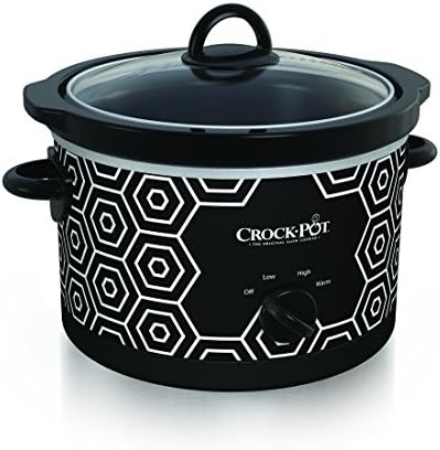4.5 Quart Portable Slow Cooker – Black & White - Curated Catalog K1