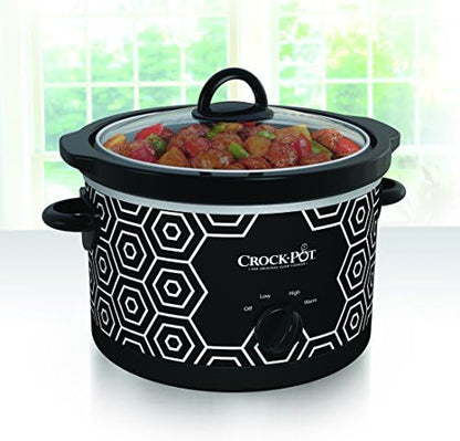 4.5 Quart Portable Slow Cooker – Black & White - Curated Catalog K1