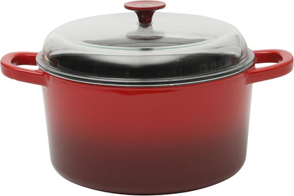 3 Quart Enameled Cast Iron Dutch Oven – Aqua - Curated Catalog H5