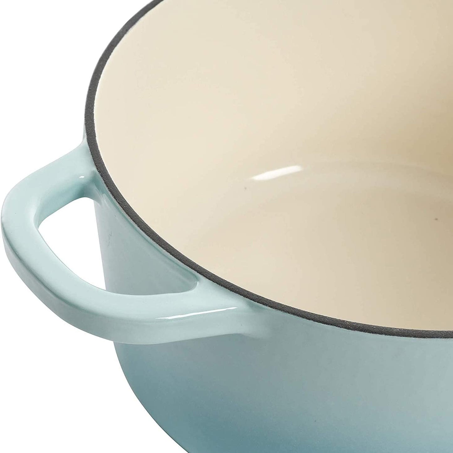 3 Quart Enameled Cast Iron Dutch Oven – Aqua - Curated Catalog H5