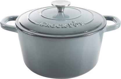 3 Quart Enameled Cast Iron Dutch Oven – Aqua - Curated Catalog Y0
